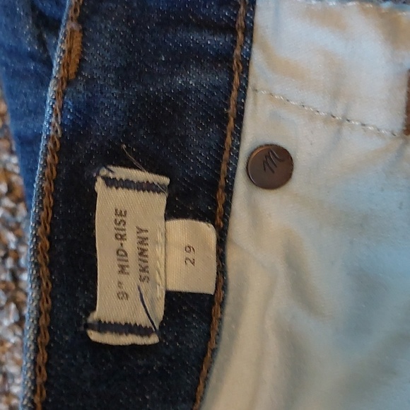 Madewell 9" Mid-Rise Skinny Blue Jeans size 29 - Picture 7 of 8